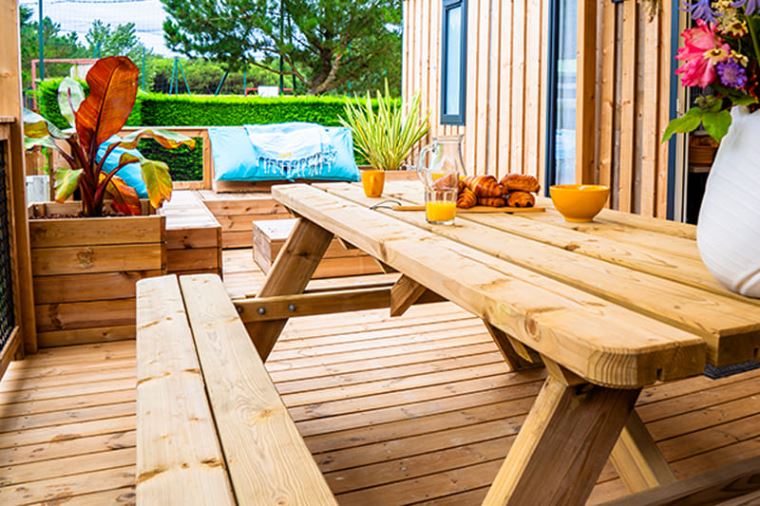 La Parée du Jonc - Mobil home - Mobil-home 6/8P Grand Confort - Terrasse Luxe - TV