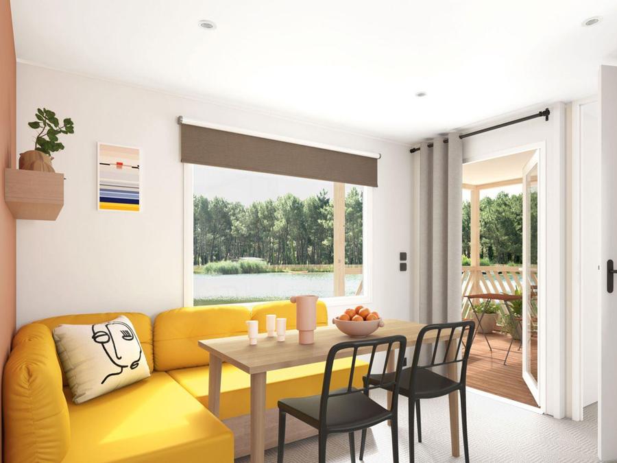 Les Places Dorées - Mobil home - Mobilhome 4 personnes - SAM - LOISIRS CONFORT 2ch/ 4p - 20m² - Terrasse Intégrée
