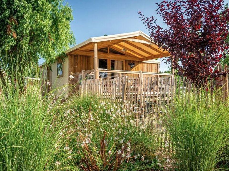 La Guichardière - Mobil home - Tente en toile et en bois 6 personnes - Lodge Cosy Flower Confort