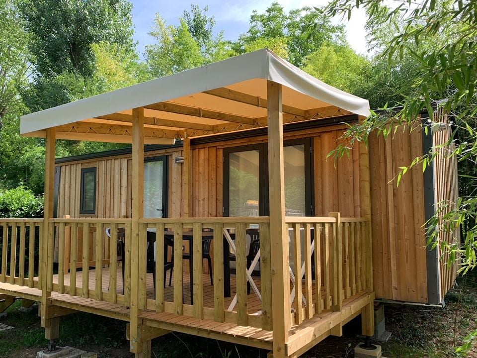 Le Tiradou - Mobil home - Mobilhome 4 personnes - Mobil-Home Premium O'Hara 29-31m² (2ch-4pers) + Terrasse semi-couverte + Clim + LV + TV