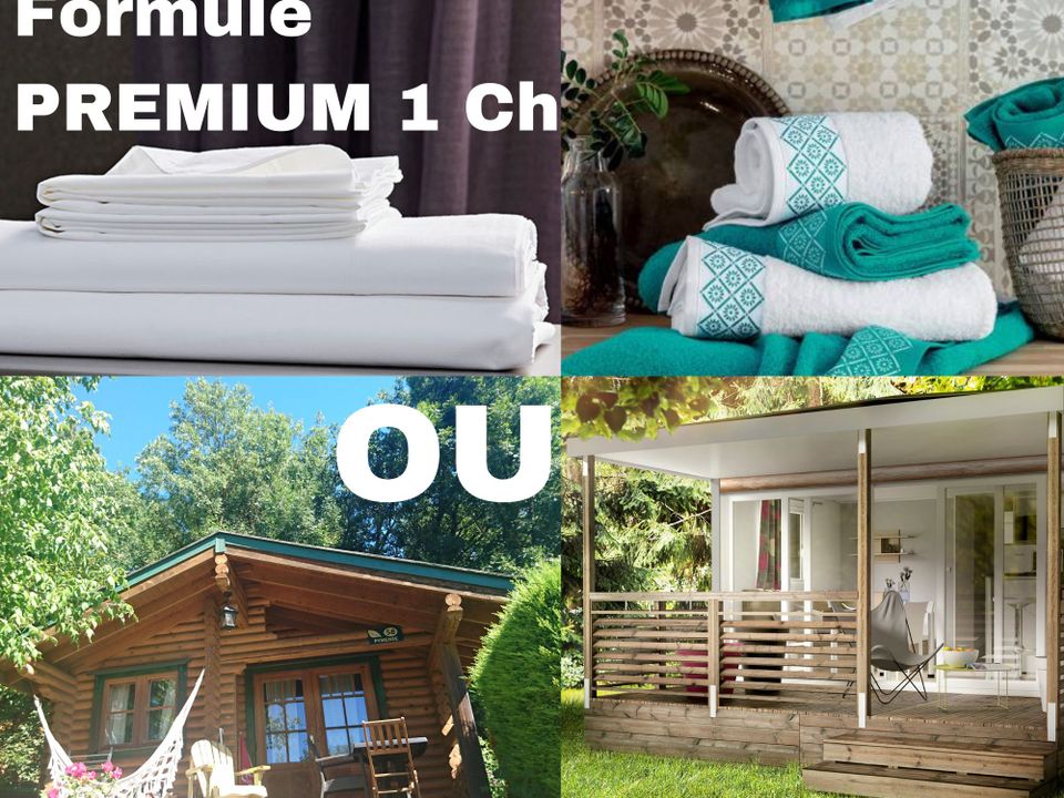 Soleil du Pibeste - Châlet - Chalet 2 personnes - Formule PREMIUM - Chalet ou mobile-home 1 chambres = draps + serviettes +ménage