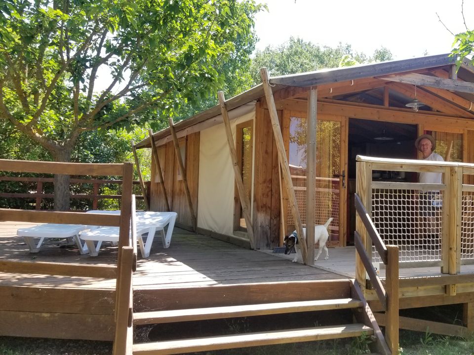 La Beaume - Bungalow - Bungalow toilé 5 personnes - Sweet Flower 32m² PREMIUM 2 chambres + terrasse couverte