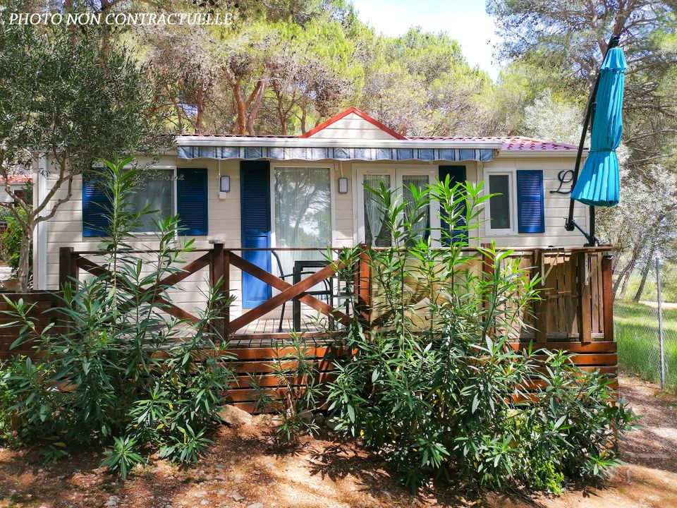 résidentiel la Pinède - Mobil home - Mobilhome 4 personnes - Savanah CONFORT -2 chambres 30m²- *Clim, terrasse, TV*