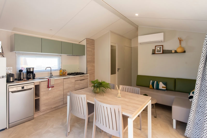 Camping Club Médoc Plage - MS Vacances - Mobil home - 4p - Cottage Hélios CONFORT clim - Côté Pinède