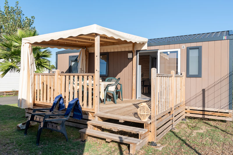 Camping Club La Côte des Roses - MS Vacances - Mobil home - 6p - Cottage Venezia CONFORT clim - Vue Lagune