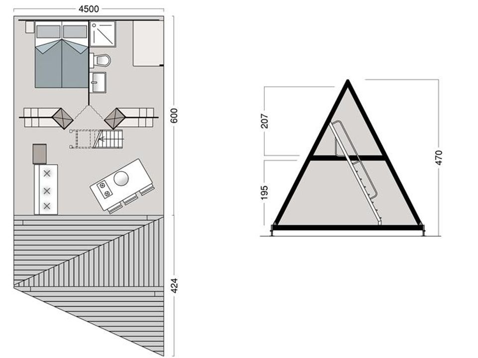 Tamarit Beach Resort - location vacances - Tente en toile et en bois 4 personnes - LODGE KENTIA