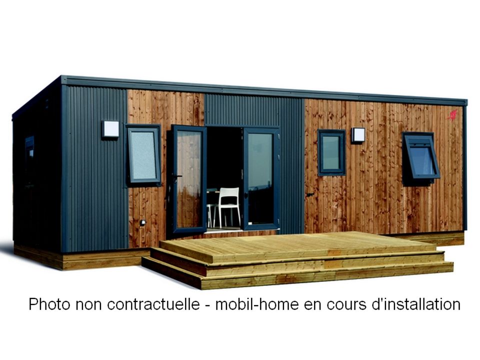 La Rochelambert - Mobil home - Mobilhome 6 personnes - Premium 33m² 3 chambres + Terrasse + TV + LV + BBQ + Quartier Piéton