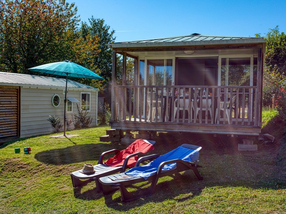 Brin d'Amour - Mobil home - Mobilhome 4 personnes - MOBILE-HOME OHARA, VUE IMPRENABLE SUR LA PISCINE ET LA VALLEE