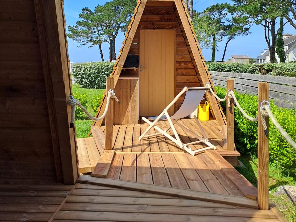 Kerlaz - Mobil home - Hébergement 4 personnes - Cabane tipi 12m², 2 chambres 2023 sans sanitaire privatif