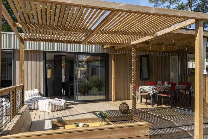 Camping Club Navarrosse Plage - MS Vacances - Mobil home - 6p - Otello Livia SIGNATURE - Quartier Piéton