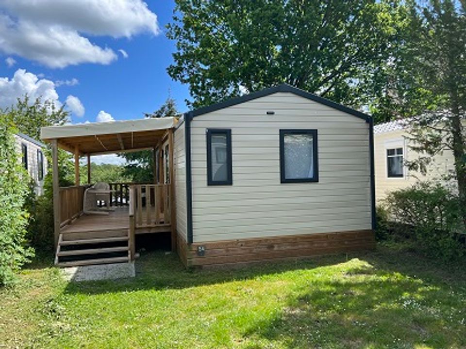 Camping du Lac du Jaunay - Mobil home - Mobilhome 6 personnes - Toscane 2 chambres avec terrasse intégrée