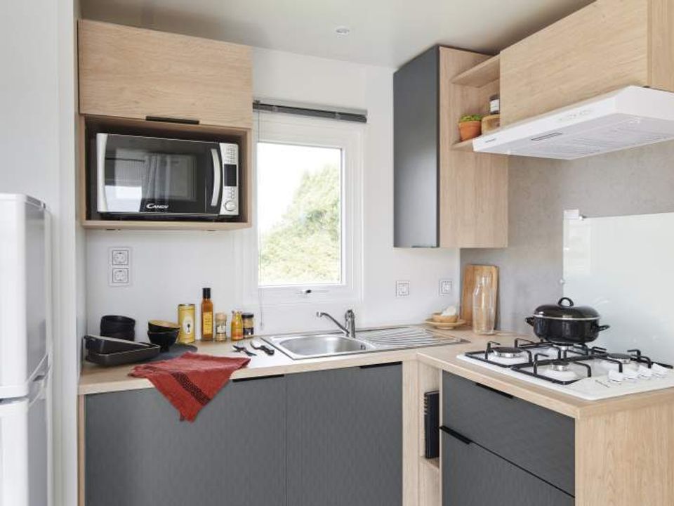 Le Clos de Balleroy - Mobil home - Mobilhome 6 personnes - Mobil Home Lodge 83 Confort plus 3 chambres - 28 m² + terrasse intégrée de 8 m