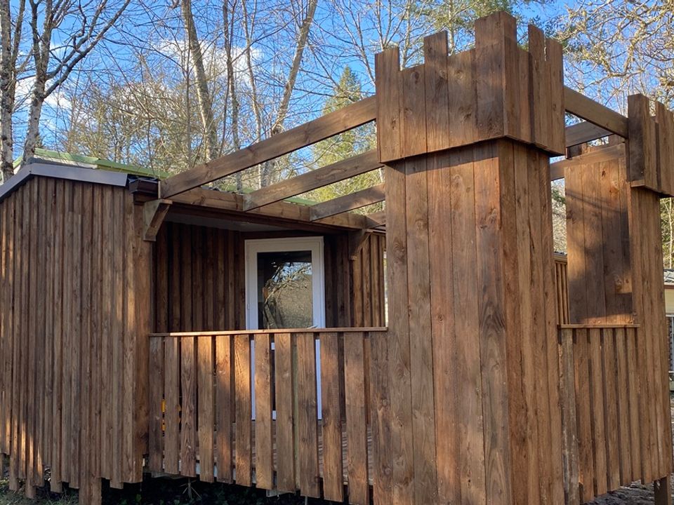 Les Pialades - Mobil home - Mobilhome 4 personnes - Mobil-home bois - 26m² avec terrasse couverte / 2 chambres