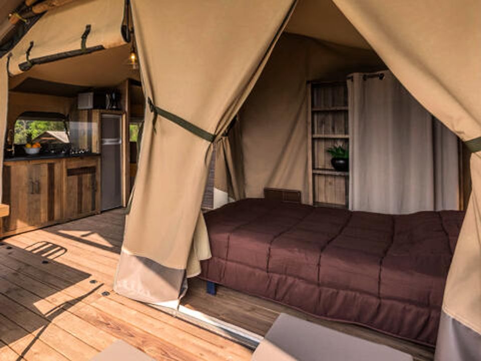 Aramis - Mobil home - Tente en toile et en bois 4 personnes - Lodge Luxe 3 Pièces 4 Personnes