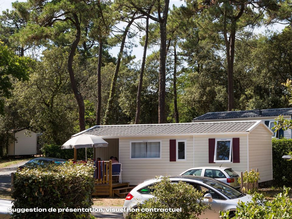 Les Dunes - Mobil home - Mobilhome 6 personnes - Confort 28m² - 3 chambres - Grande terrasse - TV