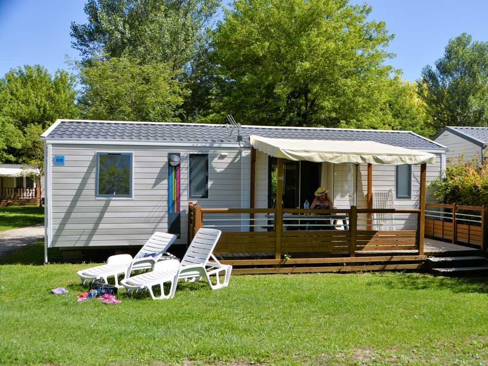 Les Bords de Loue - Mobil home - Mobilhome 8 personnes - Résidence Trio 40m² - 3 chambres, 2 salles de bain 6 pers.