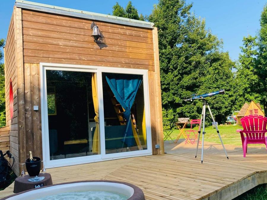 Village de la Champagne - Mobil home - Hébergement 2 personnes - LE CARRE D'ETOILE avec Spa