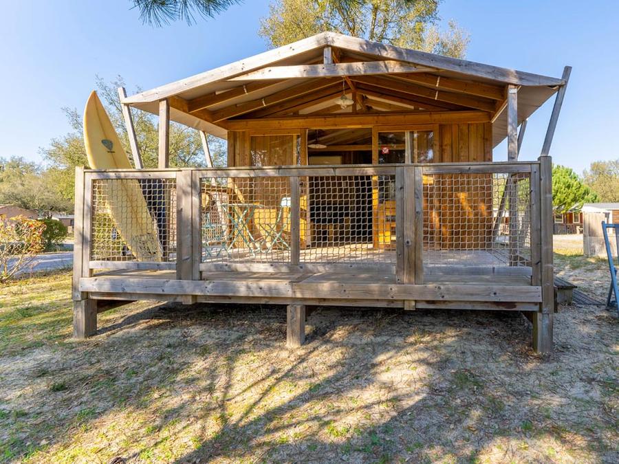 L'Airial - Tente meublée - Tente en toile et en bois 5 personnes - SAFARI Lodge 5 pers