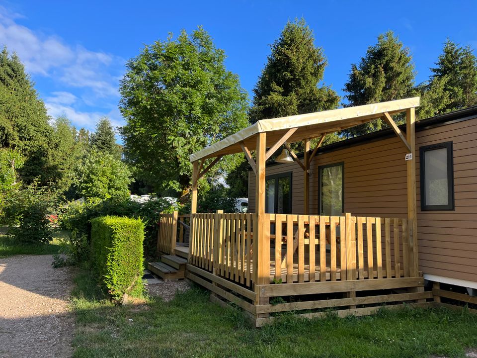 Au Clos de La Chaume - Bungalow - Bungalow 5 personnes - Chêne 28 m² avec terrasse bois semi-couverte