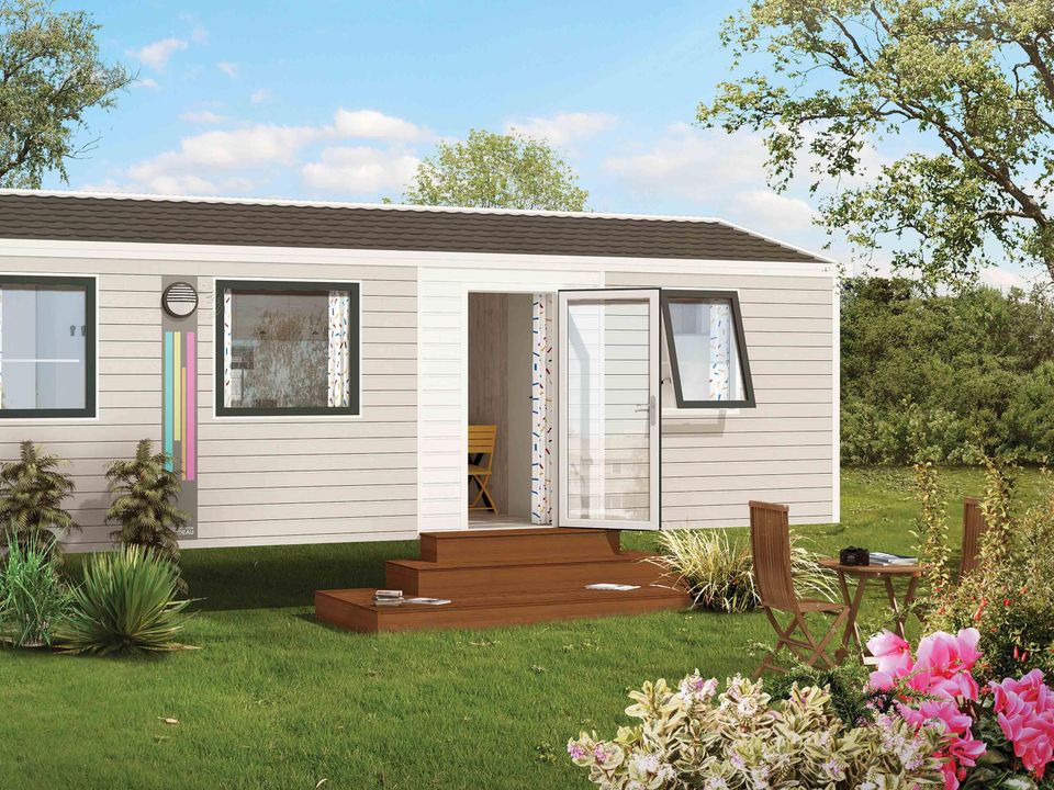 Le Panoramic - Mobil home - Mobilhome 4 personnes - MOBILE HOME NIRVANA DUO 32m² avec terrasse semi couverte