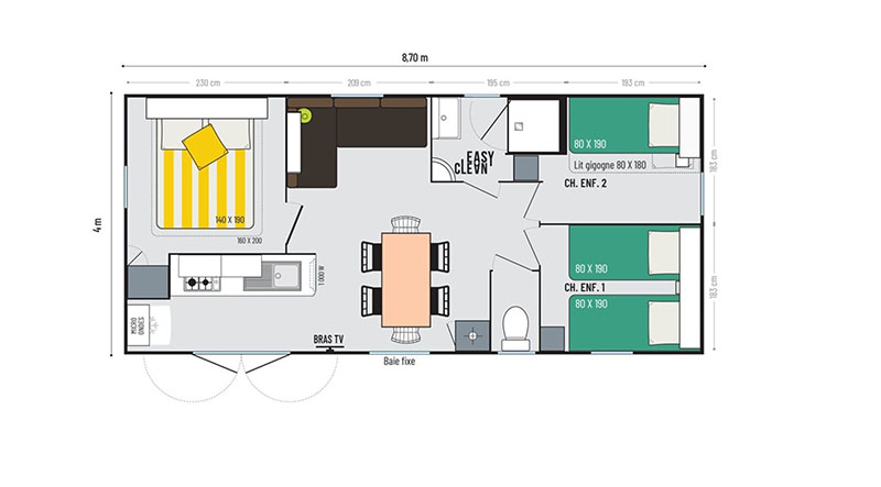 La Pierre Verte - Mobil home - COTTAGE 6