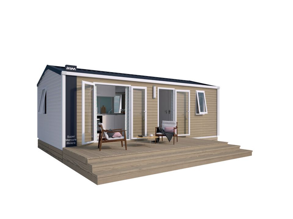 Au Soleil d'Oc - Mobil home - Mobilhome 4 personnes - Cottage Grand Confort 2 chambres TV - Lave vaisselle