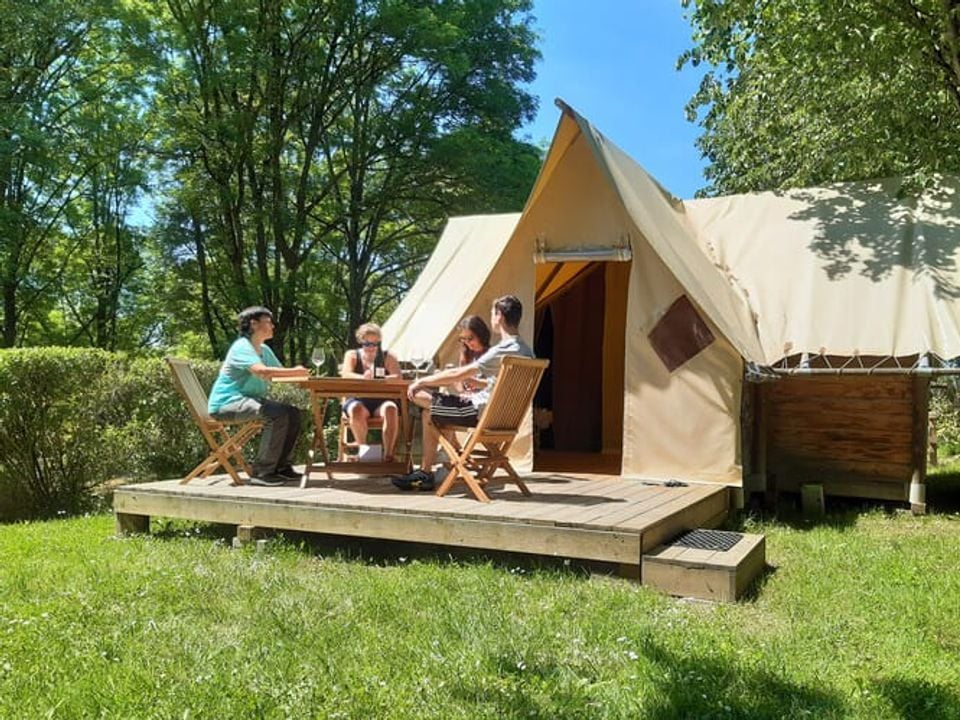 Beau Rivage - Tente meublée - Tente en toile et en bois 4 personnes - Lodge Confort