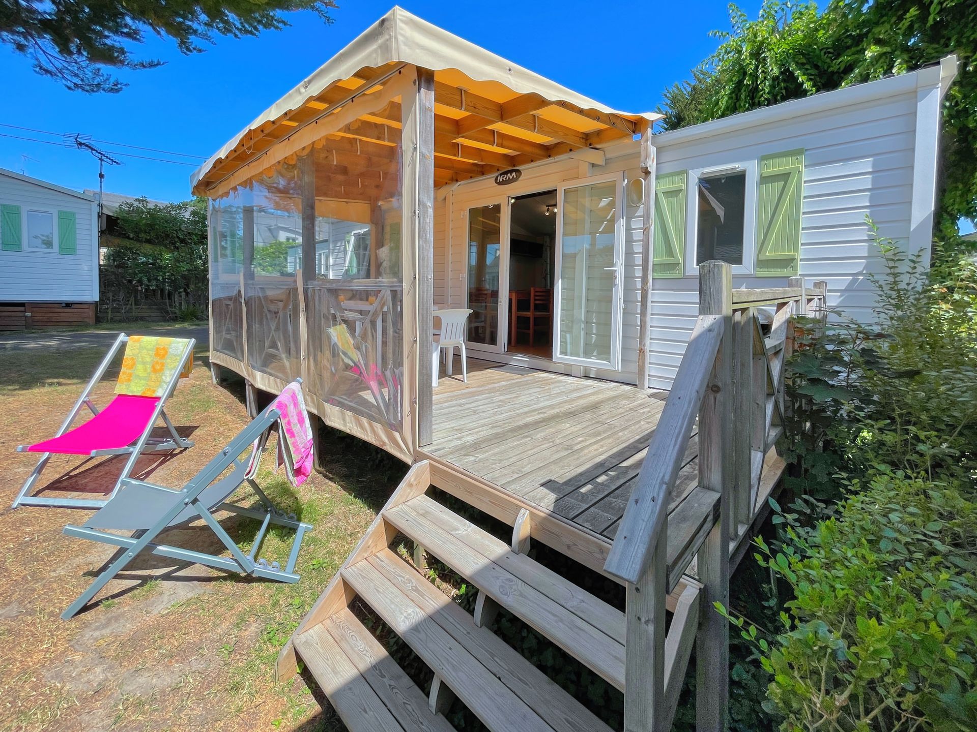Le Welcome - Mobil home - 3CH VINTAGE - TERRASSE SEMI COUVERTE