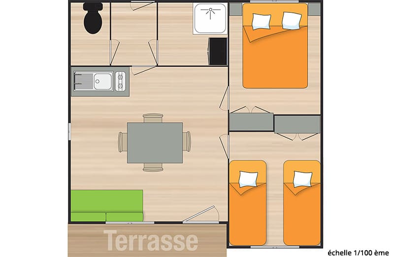 Club Domaine des Guifettes - Gîte - Résidence Gîte 4P - TV