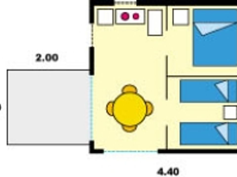 La Rouvière les Pins - Bungalow - Bungalow toilé 4 personnes - Caraibe, sans sanitaires