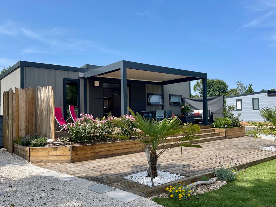 Les Couleurs de la Coubre - Mobil home - Mobilhome 4 personnes - ECOLODGE CONFORTABLE (DF01) - 2 CH - CLIM - WIFI - PISCINE/JACUZZI