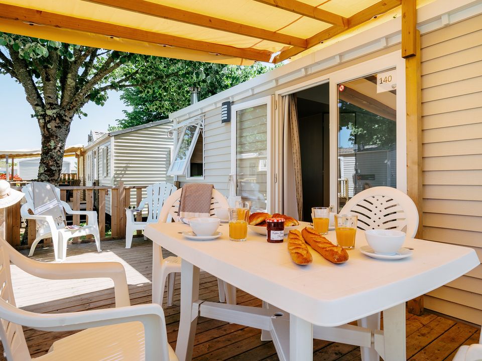 Camping Orbitur Angeiras - Mobil home - Mobilhome 6 personnes - Comfort XL | 3 Ch. | 6 Pers. | Terrasse surélevée | Clim.
