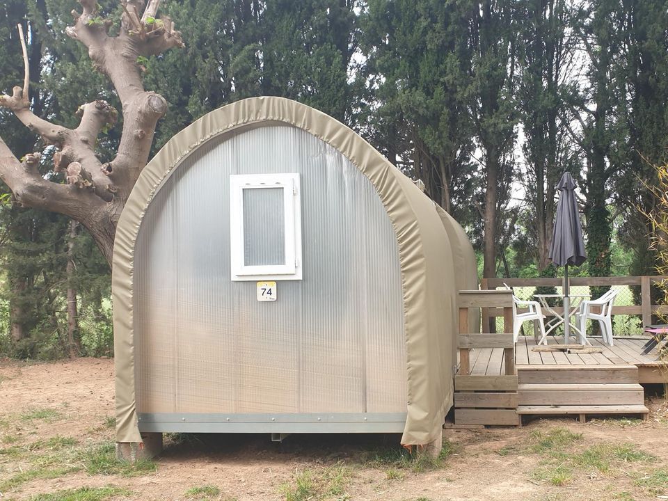 Le Moulin des Iscles - Tente meublée - Tente en toile et en bois 4 personnes - Coco sweet 16m2