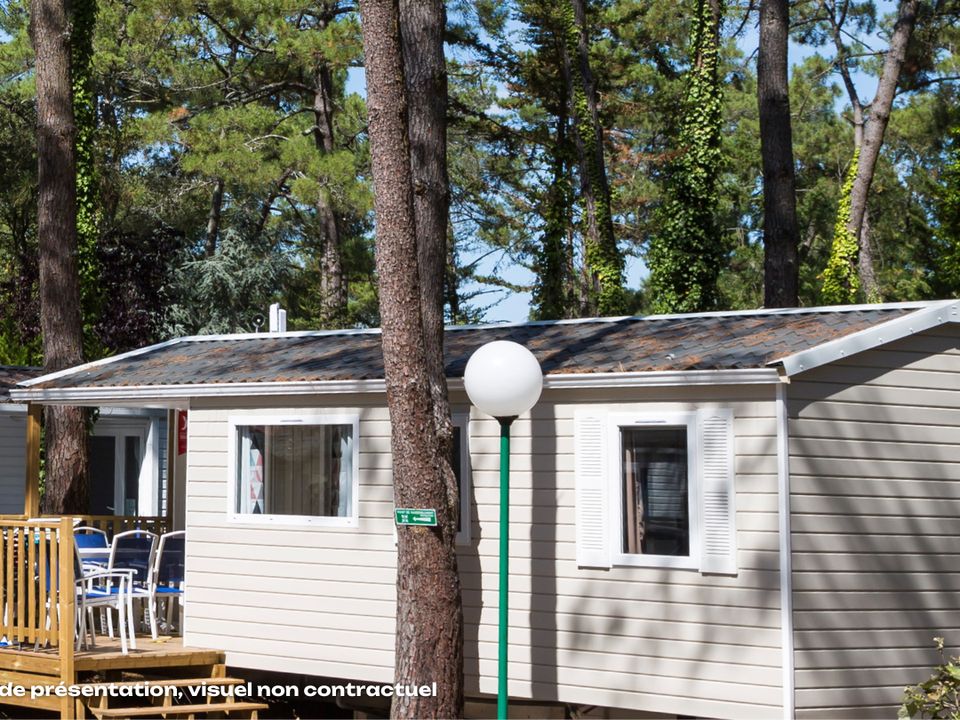 Les Dunes - Mobil home - Mobilhome 6 personnes - Confort 28m² - 3 chambres - Petite terrasse