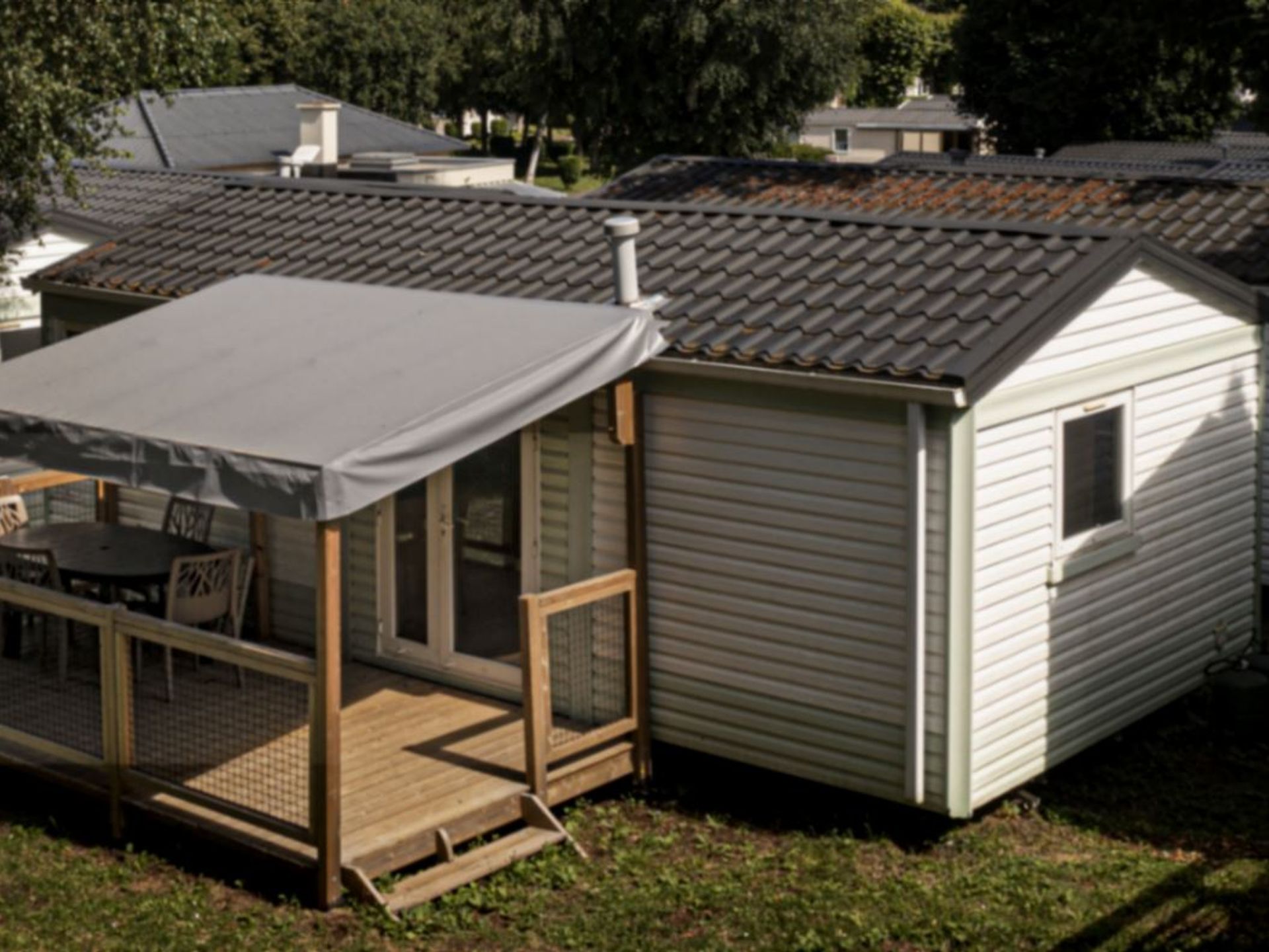 L'Europe - Mobil home - CLASSIQUE TERRASSE COUVERTE 27M² dim/dim