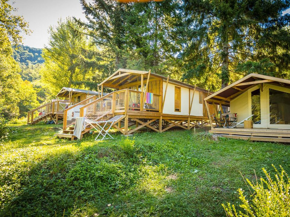 Le Pont du Tarn - Mobil home - Insolite 7 personnes - SWEETFLOWER PREMIUM SUR PILOTIS