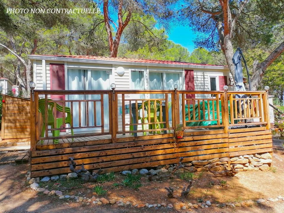 résidentiel la Pinède - Mobil home - Mobilhome 6 personnes - Grand Large CONFORT -2 chambres 30m²- *Clim, terrasse, TV*