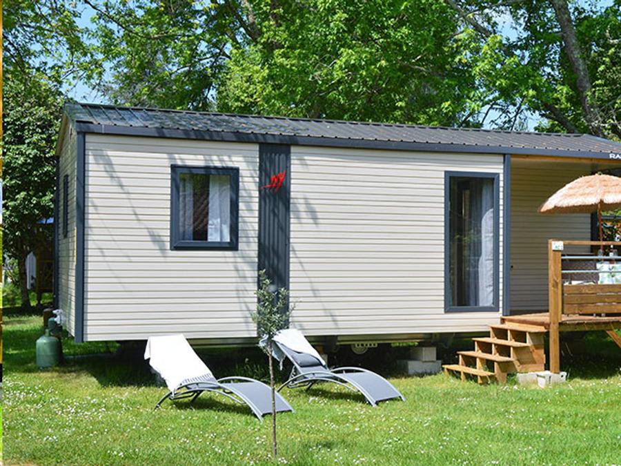 Peyrelevade - Mobil home - Mobilhome 4 personnes - L'ACACIA (2 chambres)dernière génération (2023) -terrasse intégrée - TV