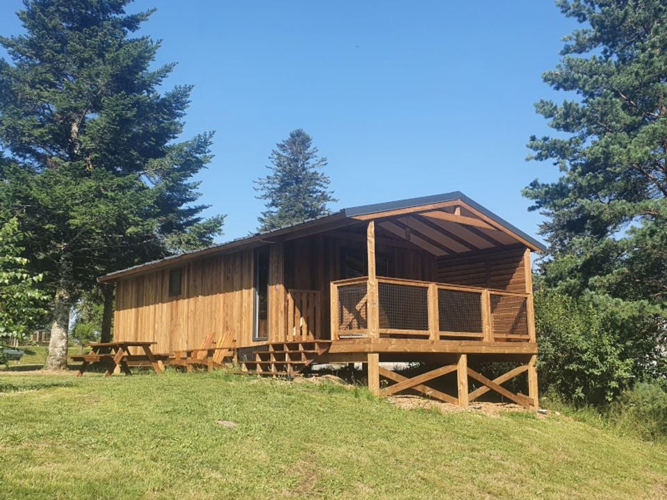 Le Plô - Châlet - Chalet 5 personnes - Eco-Lodge VIP 35m² avec vue sur terrain de jeux, 2 Chambres, 1 Salle de bain (draps fournis)