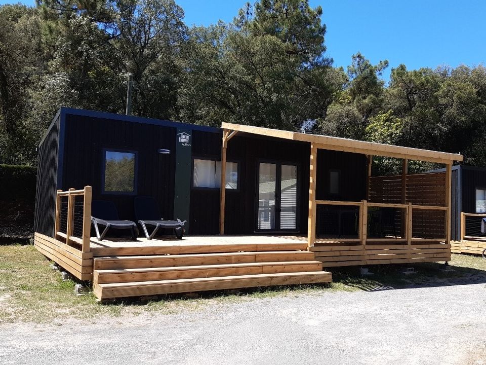 La Rivière - Mobil home - Mobilhome 7 personnes - Mobil-home 35m² Premium (3 chambres) + Terrasse + LV + TV + Clim