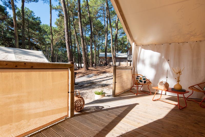 Camping Club Navarrosse Plage - MS Vacances - Lodge - 4p - Lodge Maasaï