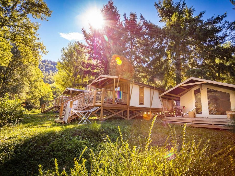 Le Pont du Tarn - Mobil home - Tente en toile et en bois 5 personnes - FREEFLOWER CONFORT (sans sanitaires)