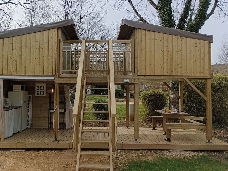 Lac de Groléjac - Mobil home - Hébergement 4 personnes - Cabane Camp'étoile 20m² - 2 chambres