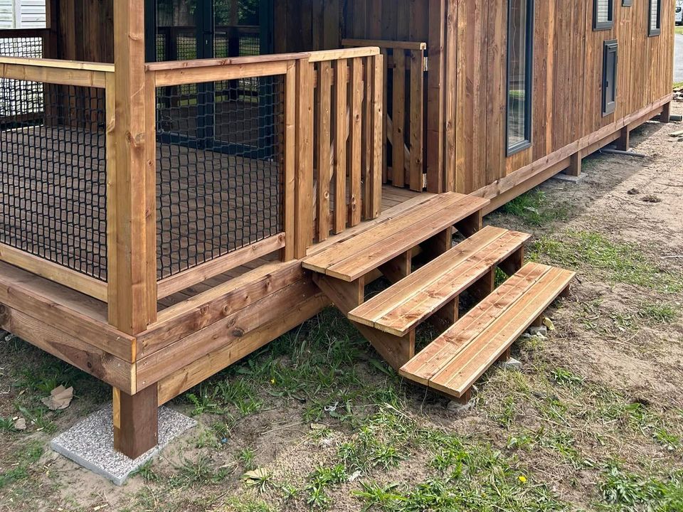 La Motte - Mobil home - Mobilhome 7 personnes - ECO LODGE 2 chambres 7 personnes un lit double et 2 lits simples et 1 lit pont