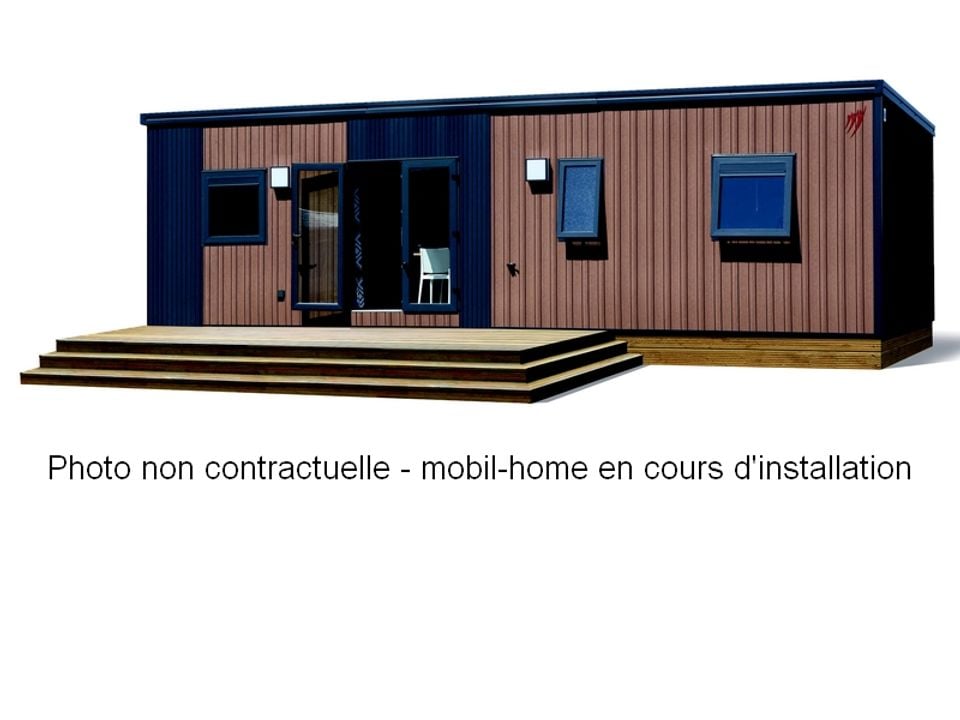 La Rochelambert - Mobil home - Mobilhome 6 personnes - Premium 37m² 3 chambres + Terrasse + TV + LV + BBQ + 2SDB + Quartier Piéton