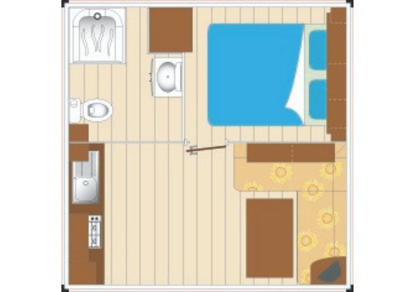 Oléron Loisirs - Mobil home - Mobil-home Cocoon 4 personnes 1 chambre 18m²