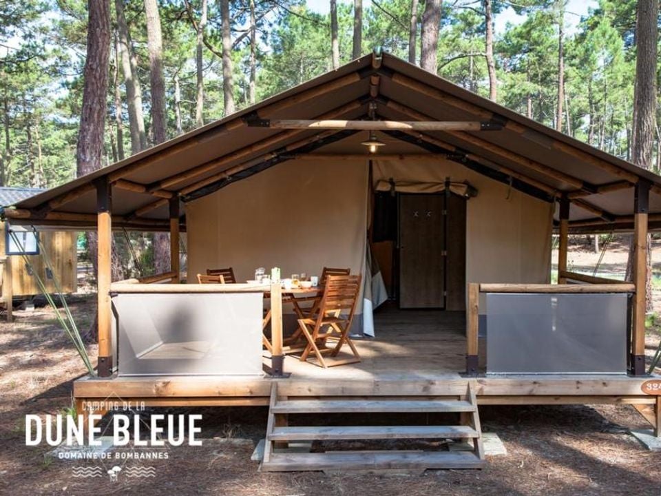 La Dune Bleue - Tente meublée - Tente en toile et en bois 5 personnes - LODGE CONFORT