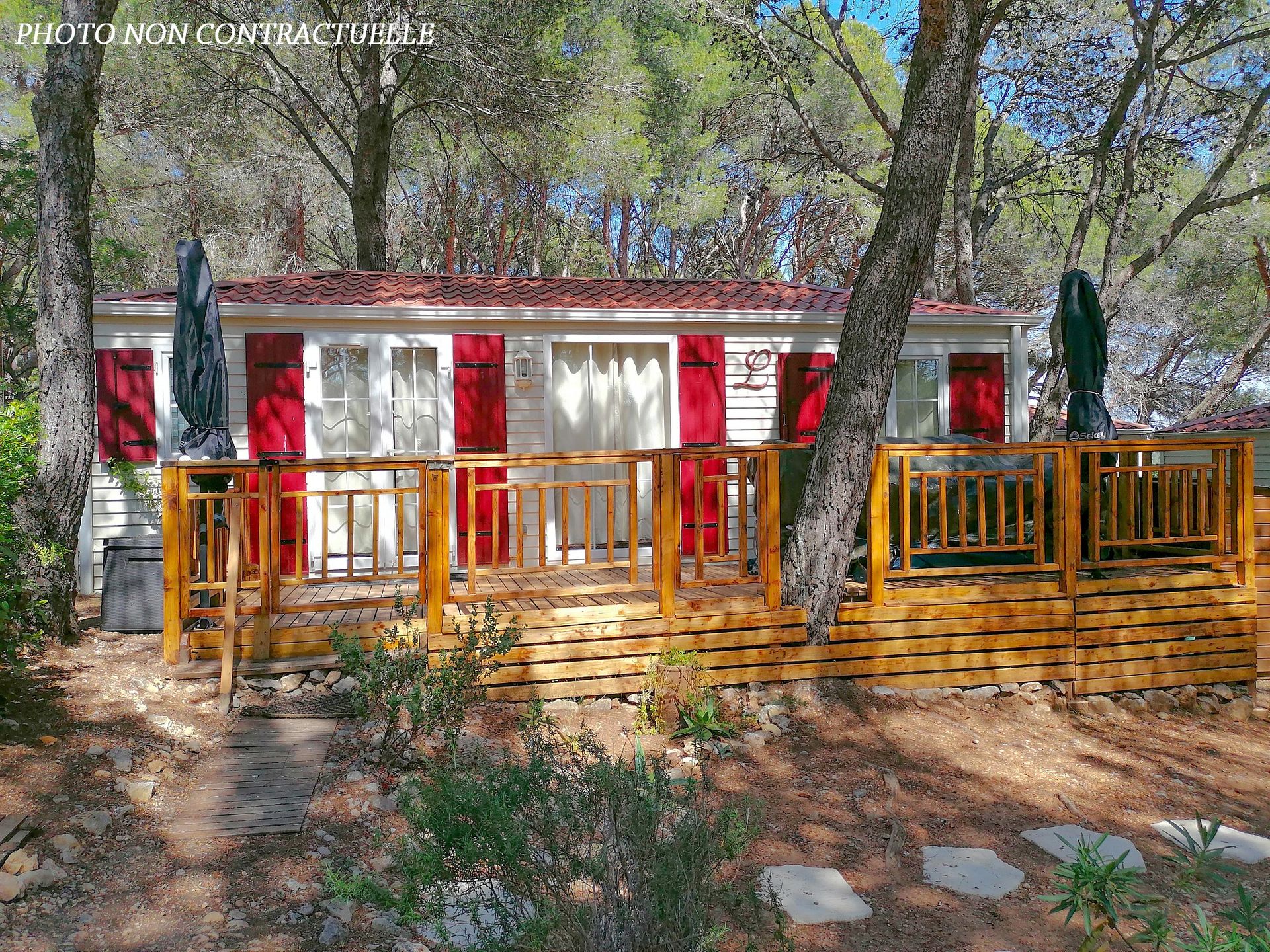 résidentiel la Pinède - Mobil home - Blueberry PREMIUM -2 chambres 32m²- *Clim, terrasse, TV*