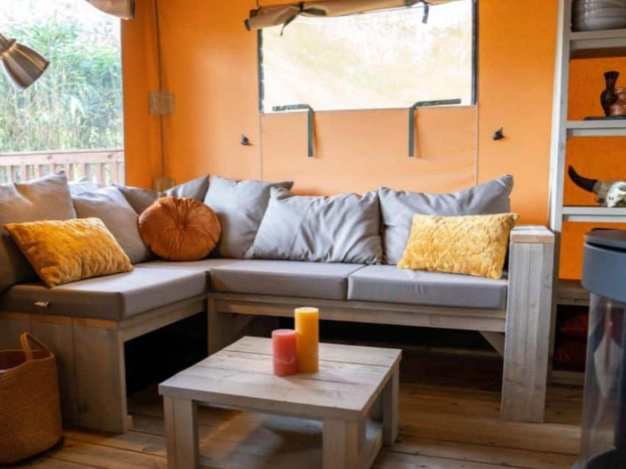 L'Orangerie de Lanniron - Tente meublée - Tente en toile et en bois 9 personnes - Tente Safari 9 personnes - 4 chambres