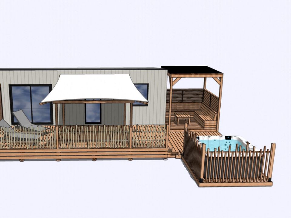 Le jard - Mobil home - Mobilhome 6 personnes - Cottage PREMIUM Lagon 3 chambres - avec jacuzzi